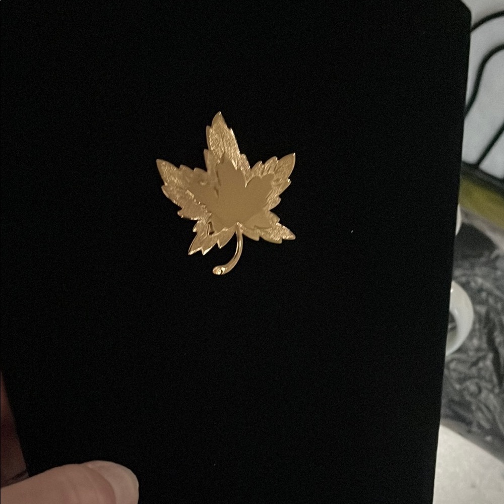 Monet Gold tone Maple Leaf Brooch
